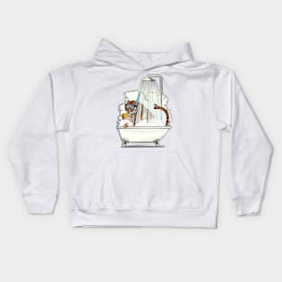 Tiger in the Shower Kids Hoodie